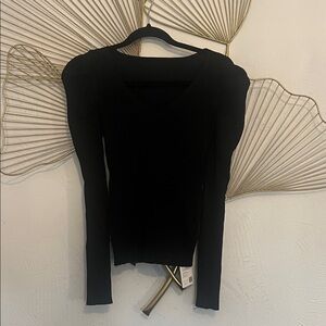 Chic Black Long Sleeve Women's Top